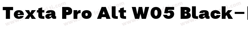 Texta Pro Alt W05 Black字体转换